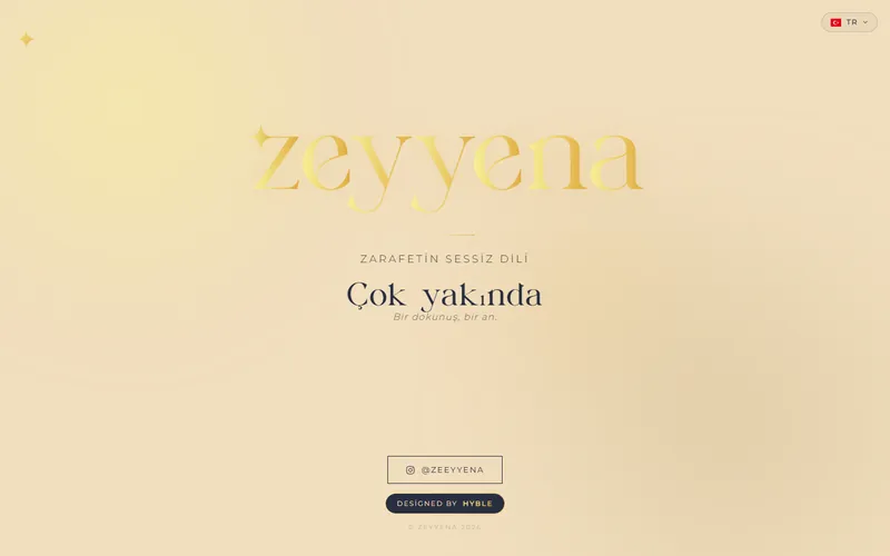 Zeyyena — yayındaki sitesinin görüntüsü